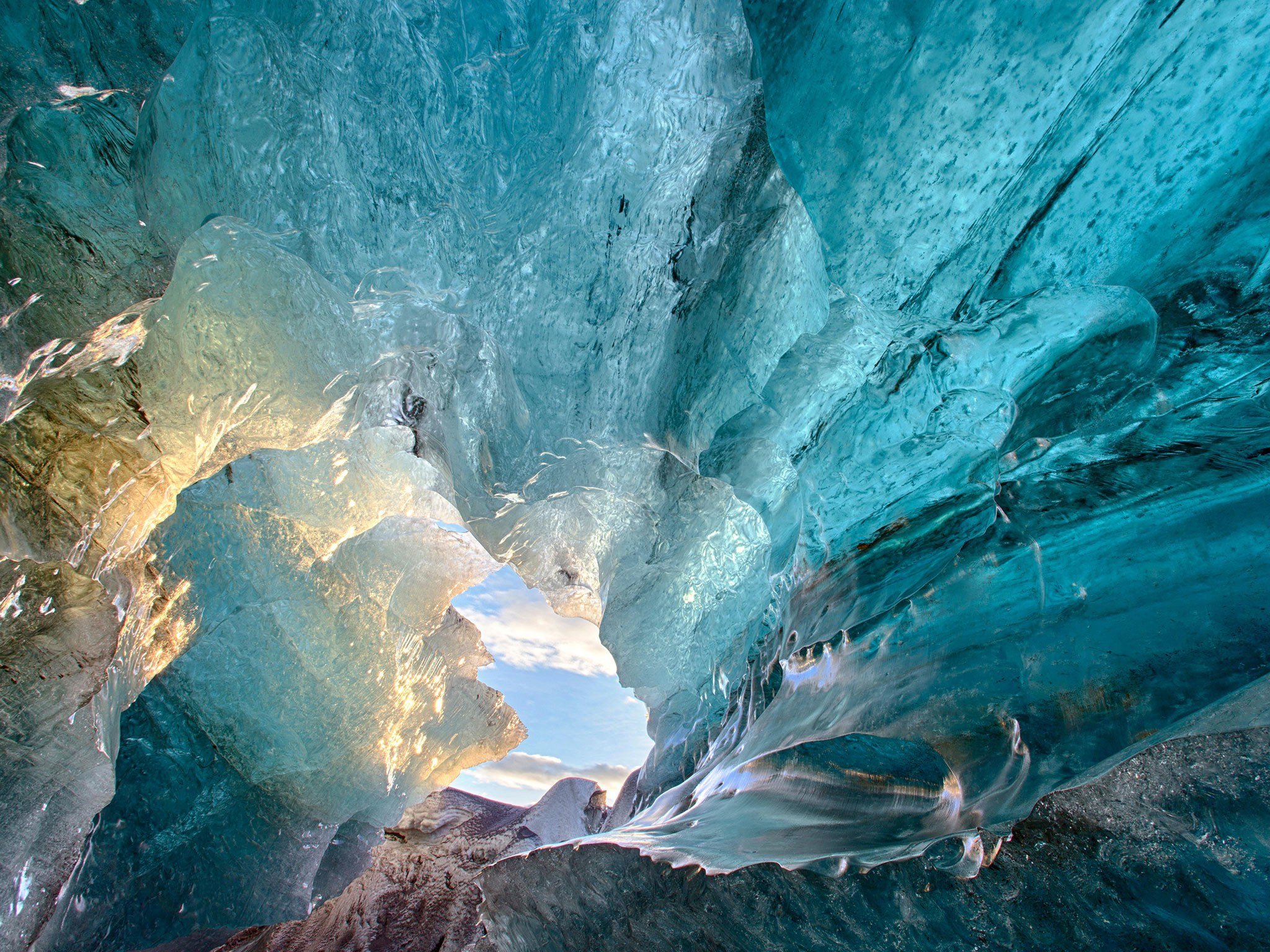 Ice cave at Vatnajokull, Iceland