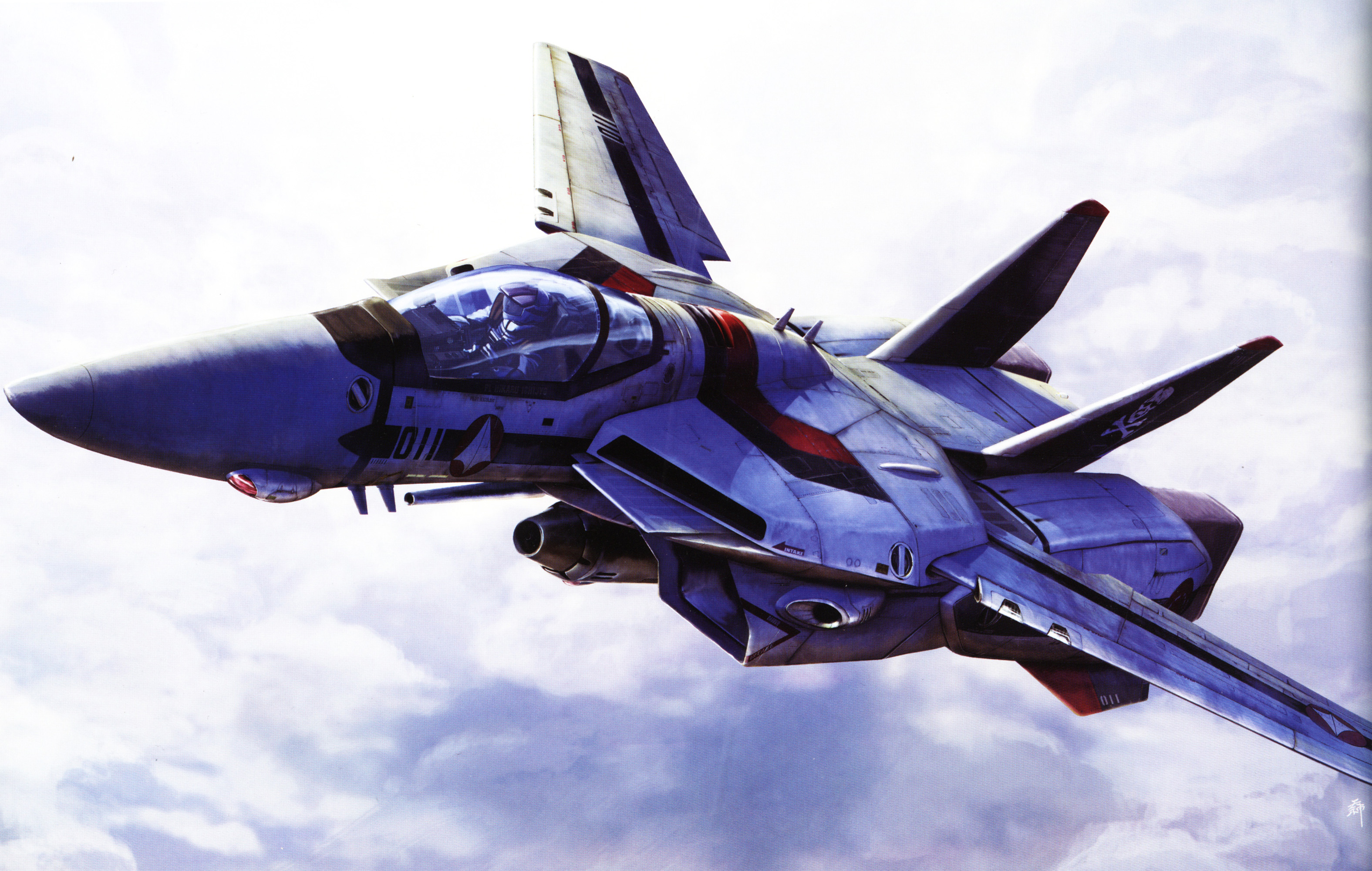 Painting of a Valkyrie from Macross